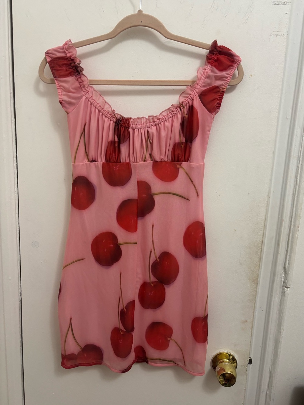 Kimchi Blue Cherry Print Mini Dress - Picture 14 of 16